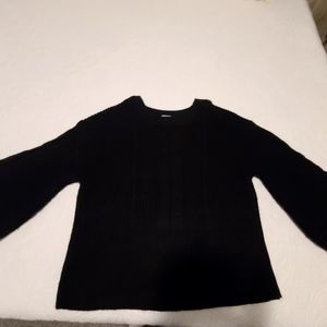 Black bell sleeve sweater